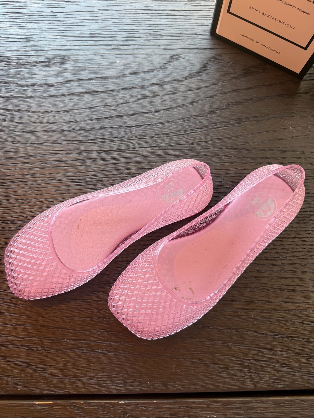 Pink Jelly Mesh Ballet Flats – Women’s Size 6